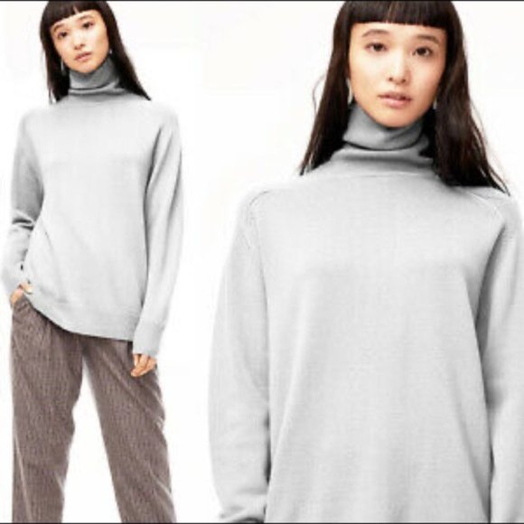 Aritzia Wilfred Augustine Turtleneck Grey Sweater - Picture 1 of 5